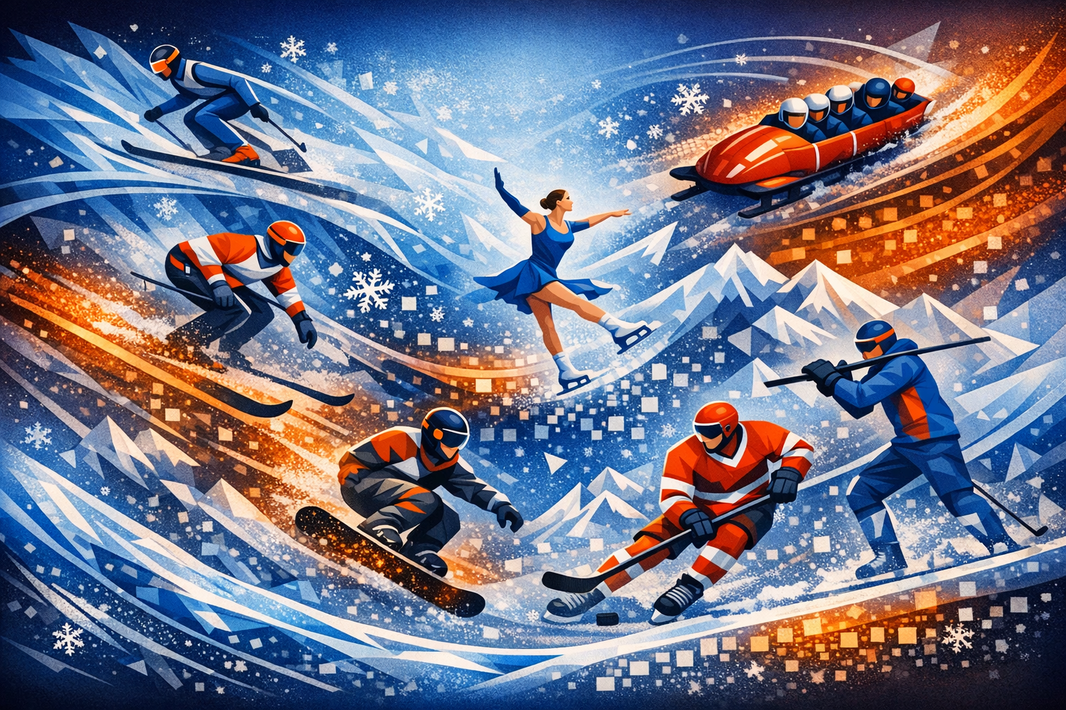 The Winter Olympics Events - Graphic